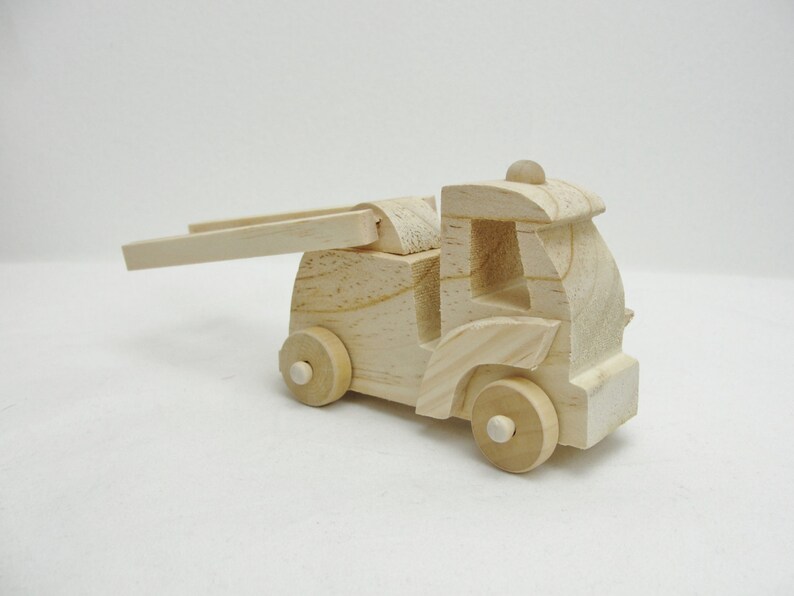 Small wooden fire truck DIY paint your own Etsy
