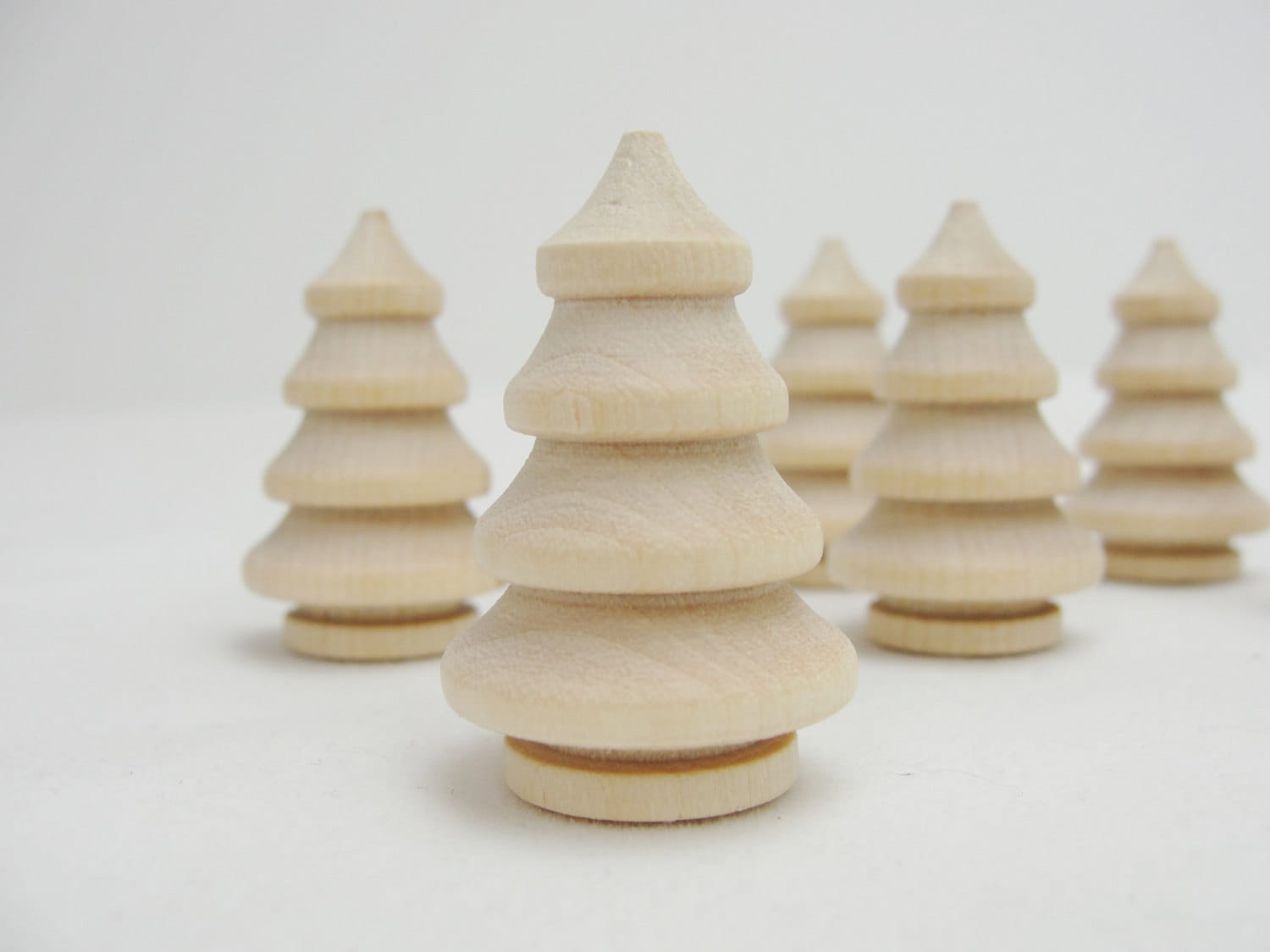 Miniature wooden 3 dimensional tree, 1 3/8" tree, mini turned wo…