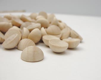 Bolas de madera partidas de 1/2"