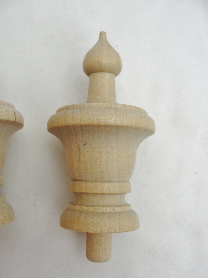 Wooden flame finial set of 4 image 2