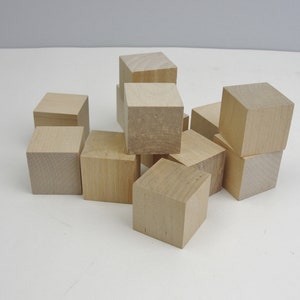 30Pcs 2 Inch Unfinished Wooden Cubes - Natural Pine Wood Blocks For DIY Crafts & Decor