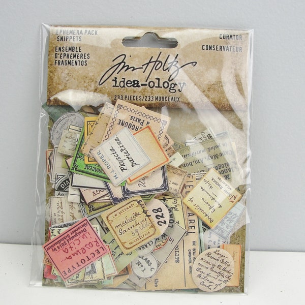 Tim Holtz Curator Snippets ephemera pack TH94152