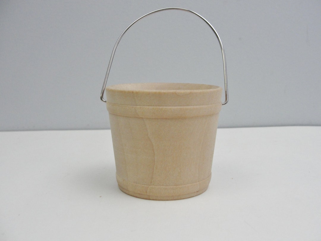 Small Wooden Bucket Etsy