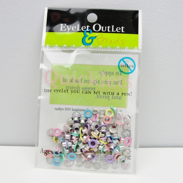 1/8"  Quicklets Eyelets (no special tools required) choose your color