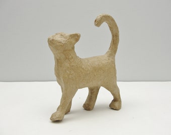 Small paper mache cat