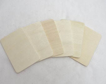 Wooden rectangles 3" x 2" set of 6