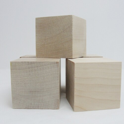 1.5 Wooden Block 1 1/2 Inch Wooden Cube Wood Block Etsy