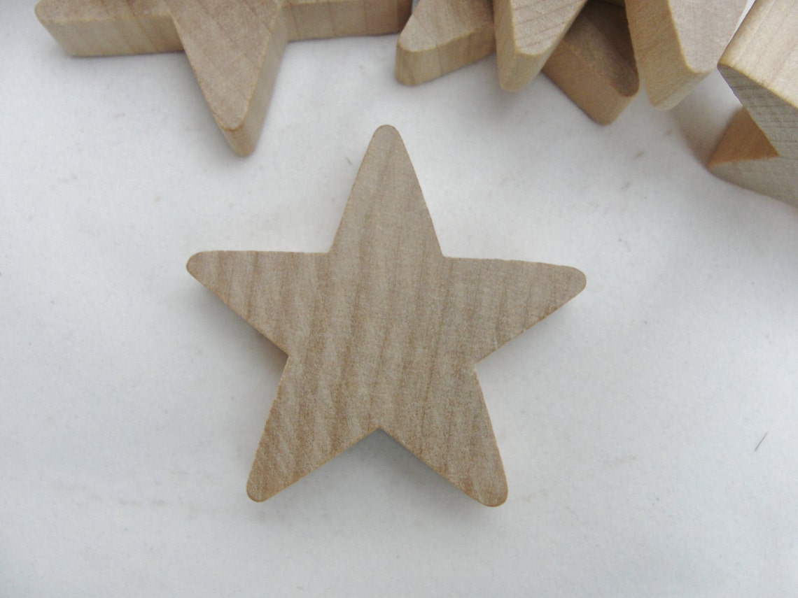 25 Traditional 2 Inch Star Wood 2