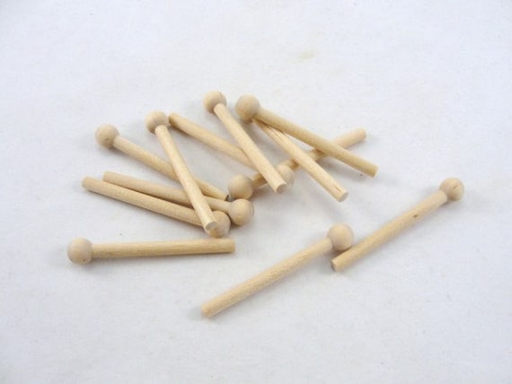 Wooden Peg Tie Rack Peg Unfinished DIY Set of 12 Etsy
