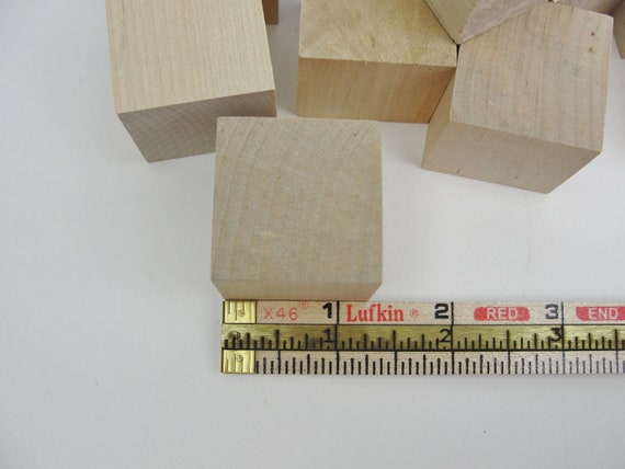 Small Wooden Cube, One Inch Unfinished Wooden Cube, 1 Unfinished