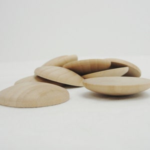 12 wooden domed Circles, 1 1/2 domed disc, domed wood disk 1.5 5/16 thick unfinished DIY image 3