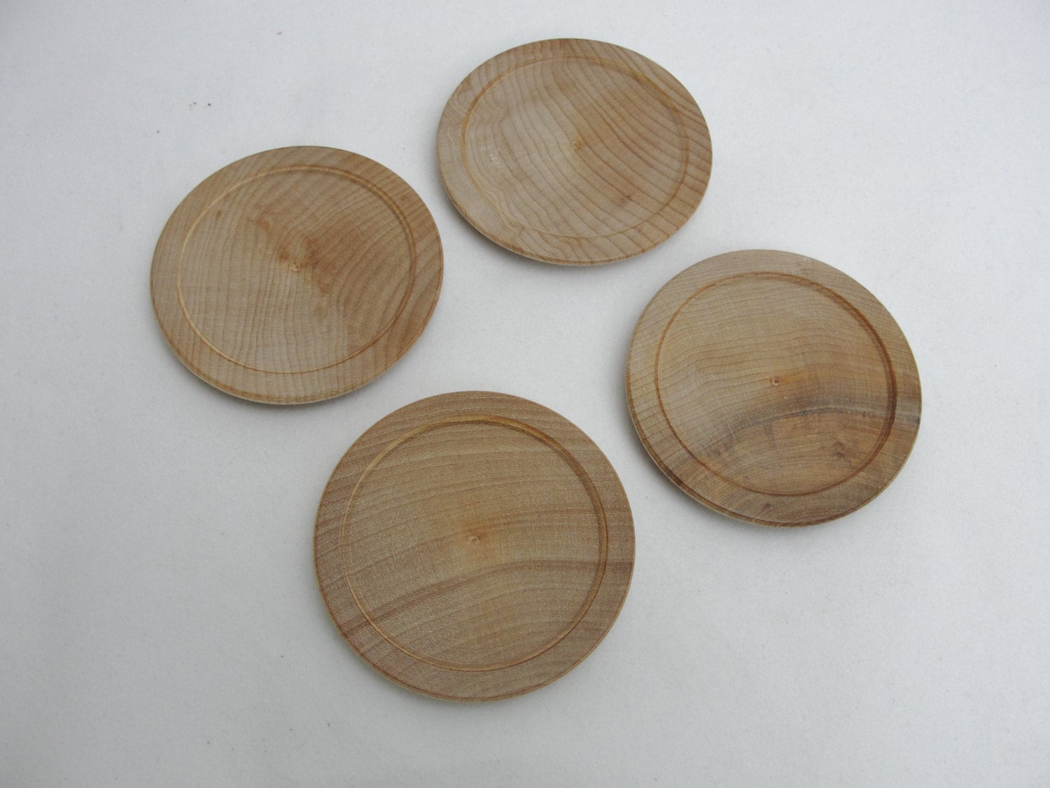 Miniature wooden plate 2 1/2", wooden plate 2.5", doll tea …