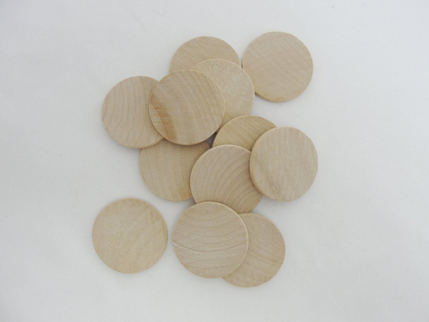 WOOD CIRCLES, 1 1/2 Diameter x 3/16, 1/4, 3/8, or 1/2 Thick