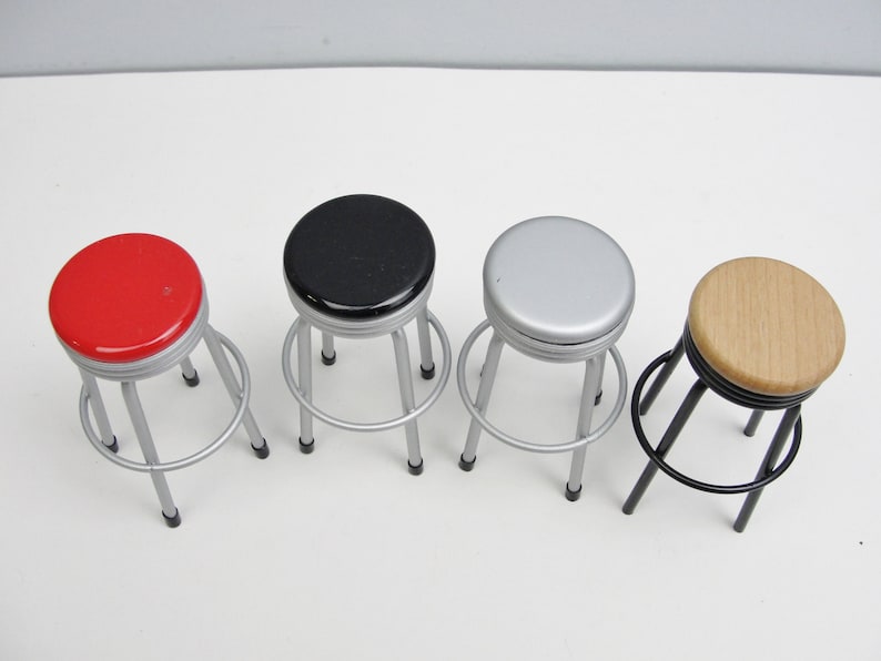 1950s stool dollhouse furniture choose your color 画像 2