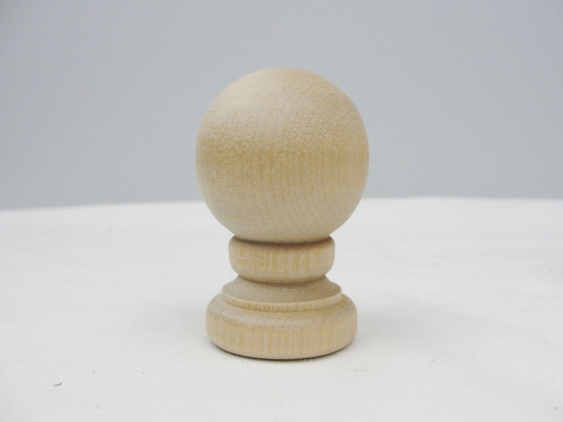Wooden Ball Finial Set of 4 Etsy