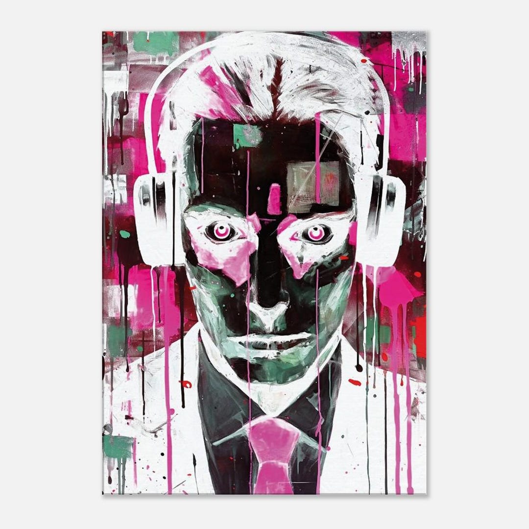 American Psycho Bateman Bale Canvas, Street Art, Banksy, Basquiat ...