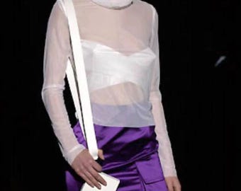 GUCCI by TOM FORD S/S 2001 purple silk skirt