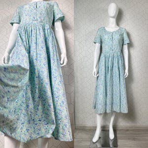 Vintage Laura Ashley floral 90s midi dress size 12