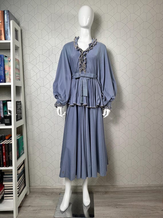 jean varon maxi dress 1960s Printed Jean Varon Maxi Dress Shrimpton Couture