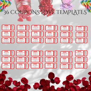 Valentine&#39;s Day Love Coupons | Printable Love Coupons | Editable Love Coupons | Romantic Gift for Him/Her | Personalized Love Coupons