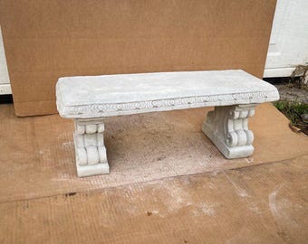 Stone Bench Large Sculpture Yard Bench Statue Lawn Cement Decoration Massive Bench Garden Figure Outdoor Decoration Christmas Gift Idea