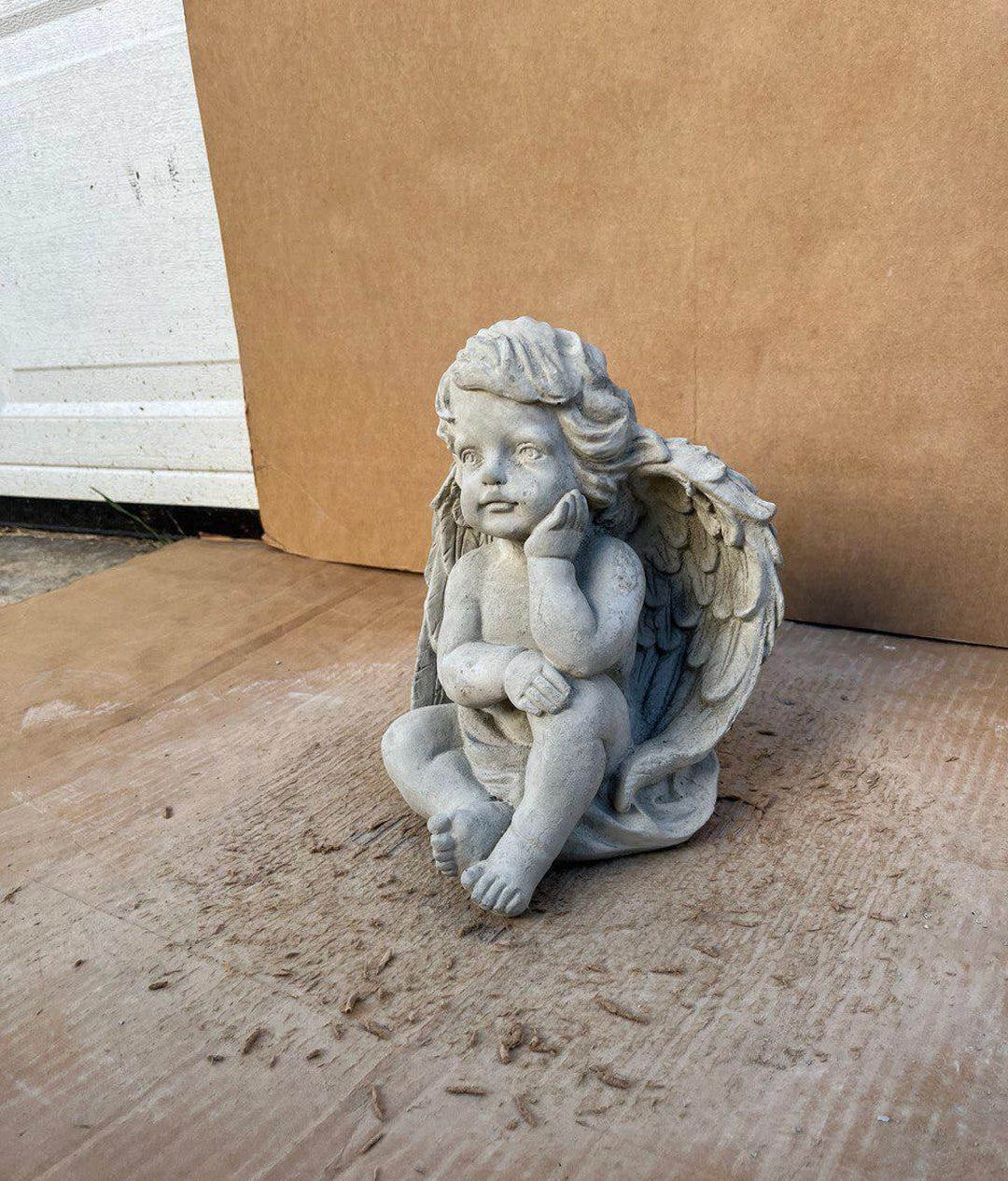 Precious Cherub Sculpture Religious Yard Decoration Cement Angel ...