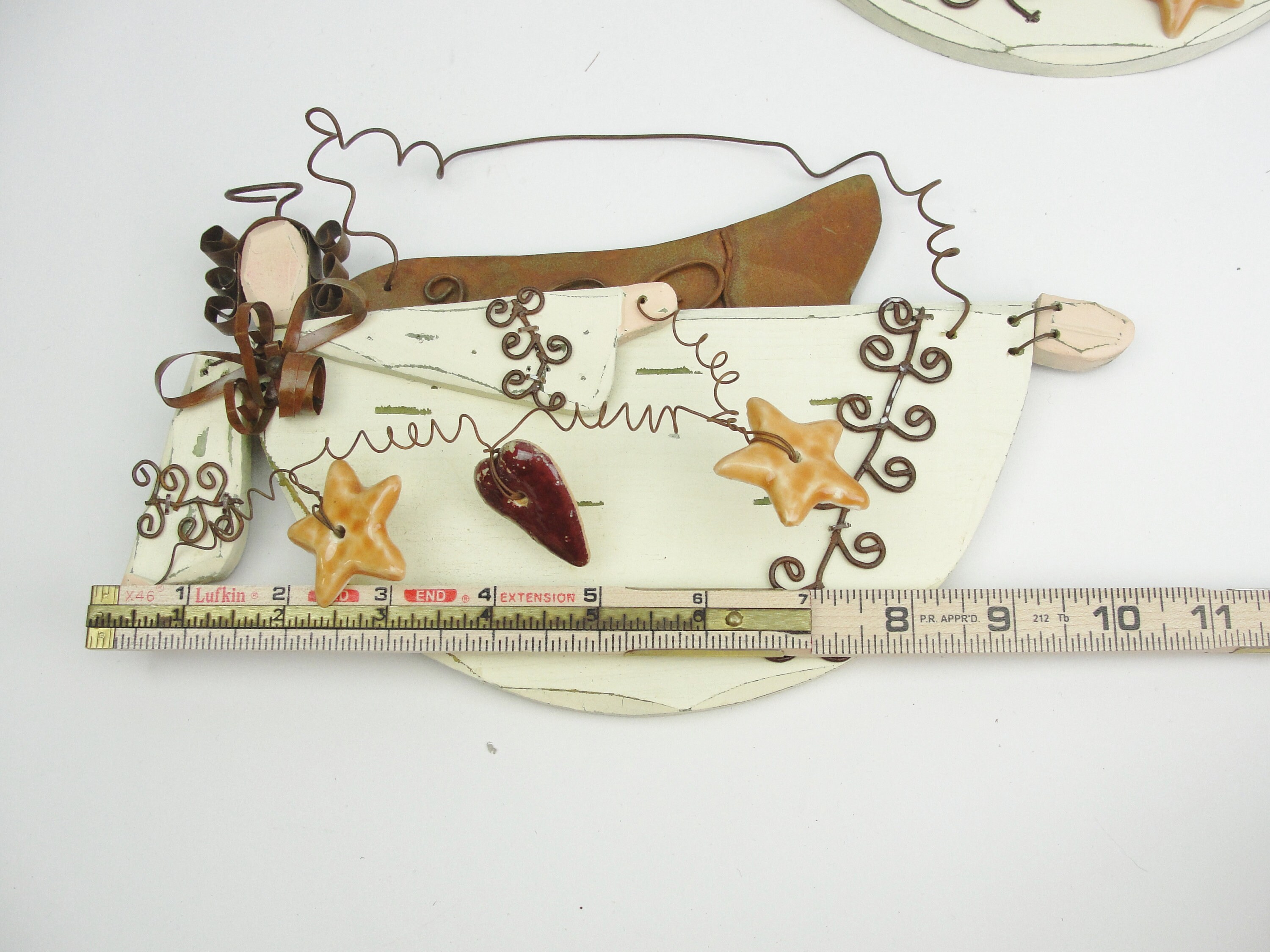 Ángel volador decoración de pared de madera primitiva | Etsy