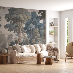 Forest Themed Wallpaper , Elegant Trees and Plants Wallpaper , Bohemian Forest Landscape Wallpaper , Trees and Leaves Wallpaper , Home Decor