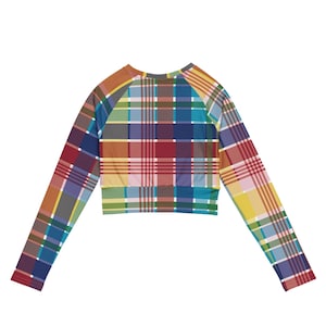 Virgin Islands Madras Long-Sleeve Crop Top USVI Pride