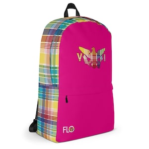 Virgin Islands Madras Backpack - Hot Pink USVI