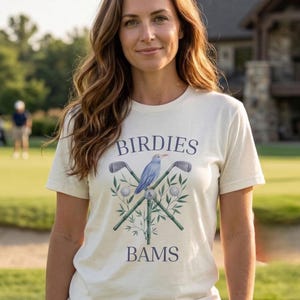 Camiseta para amantes del golf y el mahjong / Mahjong y golf / Pájaros, bams y birdies, idea de regalo de mahjong, regalo de mahjong para ella, liga de golf