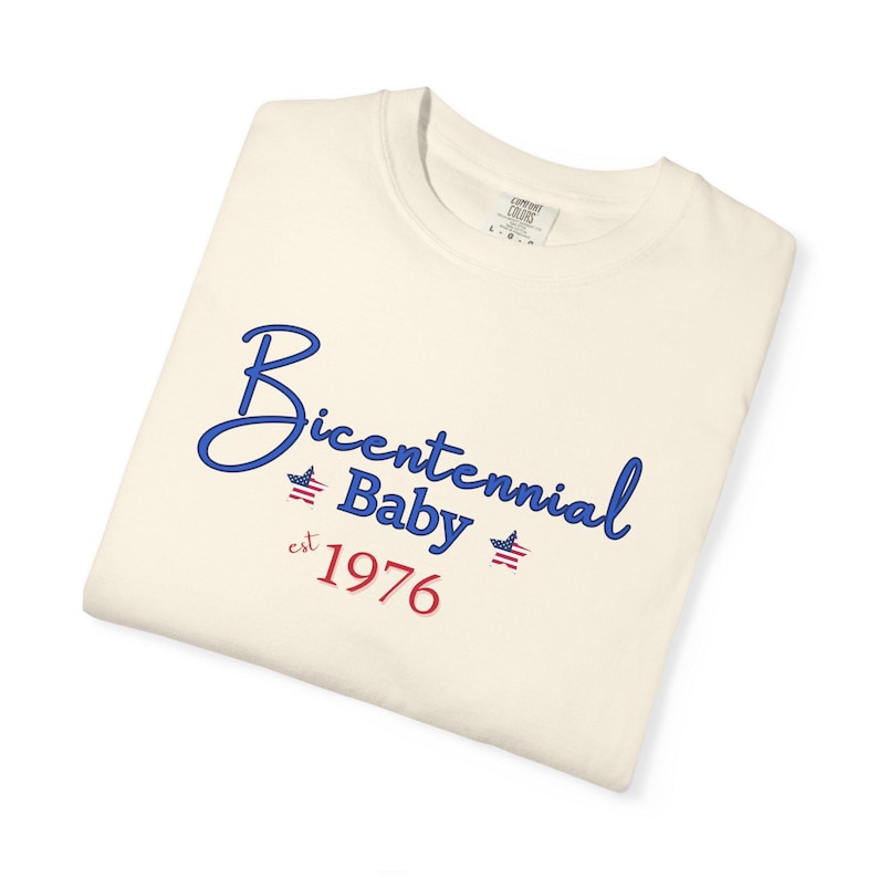 Camiseta del Bicentenario del Bebé de 1976 / Camiseta Retro del 4 de Julio de 1976, Camiseta del 50.º Cumpleaños, Camiseta del 4 de Julio, Camiseta de Moda, Camiseta del 250 Aniversario imagen 7