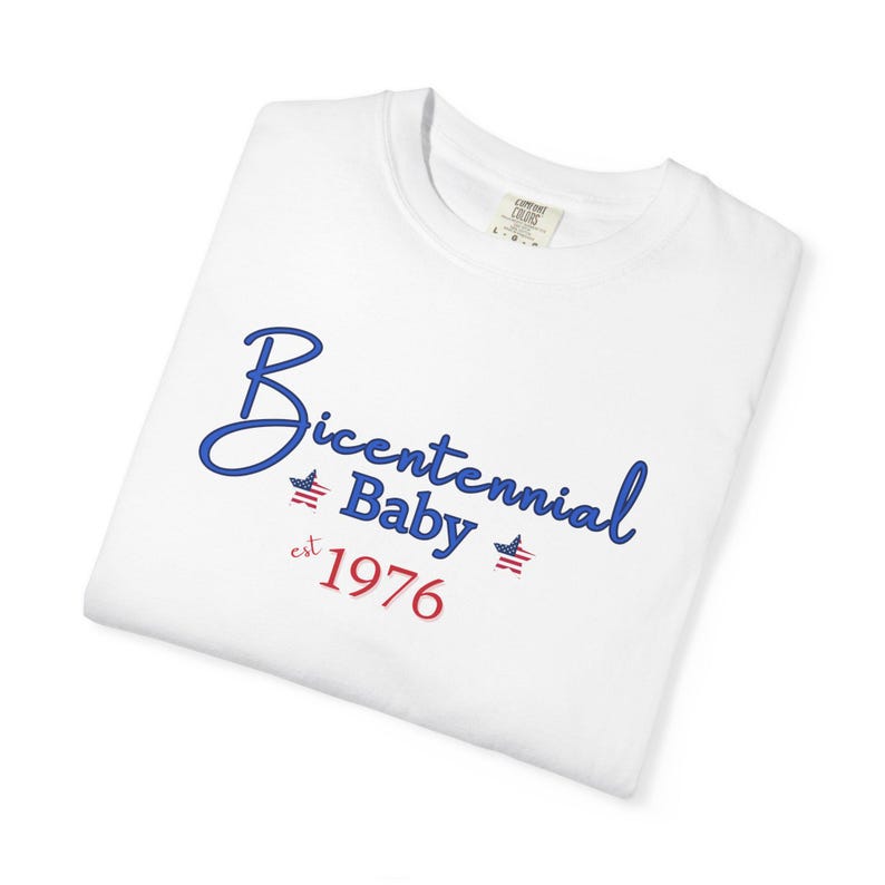 Camiseta del Bicentenario del Bebé de 1976 / Camiseta Retro del 4 de Julio de 1976, Camiseta del 50.º Cumpleaños, Camiseta del 4 de Julio, Camiseta de Moda, Camiseta del 250 Aniversario imagen 6