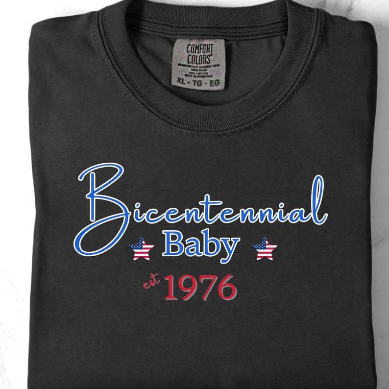 Camiseta del Bicentenario del Bebé de 1976 / Camiseta Retro del 4 de Julio de 1976, Camiseta del 50.º Cumpleaños, Camiseta del 4 de Julio, Camiseta de Moda, Camiseta del 250 Aniversario imagen 4