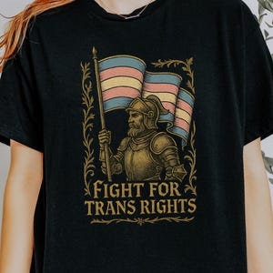 Trans medieval shirt, Medieval clothes, Cool Queer Shirt, Unhinged shirts, Transgender pride t shirt, Pride knight shirt, LGBT Pride Merch