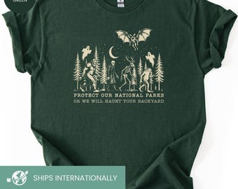 Mothman Shirt, Cryptid tshirt, Cryptidcore Wendigo tee, Weirdcore Vampire gifts, Folk Horror Clothing, Alt National Park tee
