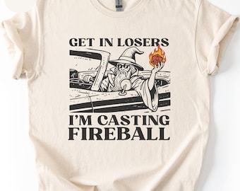 Maglietta Cast Fireball, magliette Sarcastic Wizard Sorcerer, regalo per esploratori di dungeon, maglietta Dragon Fantasy, maglietta e felpa unisex