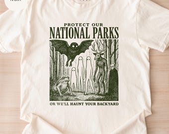 Comfort Colors® Mothman Shirt, Cryptid tshirt, Cryptidcore Wendigo tee, Weirdcore Vampire gifts, Folk Horror Clothing, Alt National Park tee