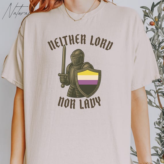 Nonbinary medieval shirt, Medieval clothes, Cool Queer Shirt, Unhinged shirts, Weird Pride t shirt, Agender knight shirt, LGBT Pride Merch