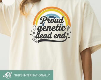 Trots genetisch doodlopend T-shirt, Aroace-shirt, Aromantic aseksueel T-shirt, LGBTQIA-sweater, Pride Parade-T-shirts, grappig homocadeau