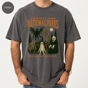 Mothman Shirt, Cryptid tshirt, Cryptidcore aesthetic, Wendigo tee, Weirdcore Vampire gifts, Folk Horror Clothing, Alt National Park Shirts Pepper