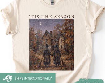 Vintage Witch Shirt, Haunted House Halloween TShirt, Retro Fall Autumn tee, 'Tis the season, Salem 1692 sweatshirt, Spooky Season Shirt
