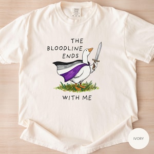 Asexual Shirt, Subtle Pride Merch, Medieval goose knight tshirt, Queer comfort colors shirts, Aroace sweatshirt, LGBT gifts for ace