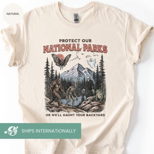 Camiseta de Mothman, camiseta de Cryptid, camiseta de Wendigo de Cryptidcore, regalos de vampiros de Weirdcore, ropa de terror popular, camiseta de Parque Nacional Alt