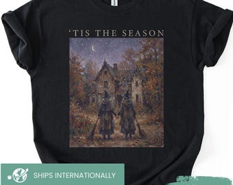 Vintage Witch Shirt, Haunted House Halloween TShirt, Retro Fall Autumn tee, 'Tis the season, Salem 1692 sweatshirt, Spooky Season Shirt