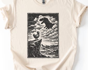 Camiseta "Recuerda quién eres", camiseta de pollo y dinosaurio, camiseta de Goblincore, regalos de Weirdcore, camiseta y sudadera unisex
