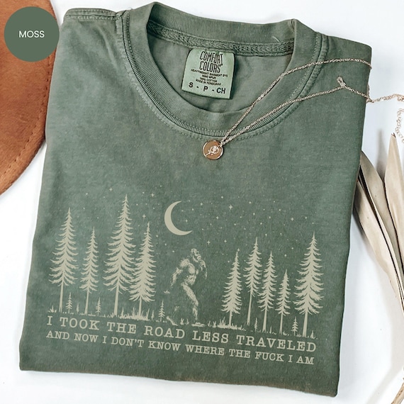 Comfort Colors® Funny Bigfoot Hiking shirt, Sasquatch t-shirt, National Forests, Cryptid Camping gifts, Unisex tee and Sweatshirt