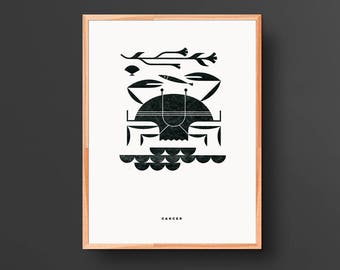 Cancer Letterpress Print