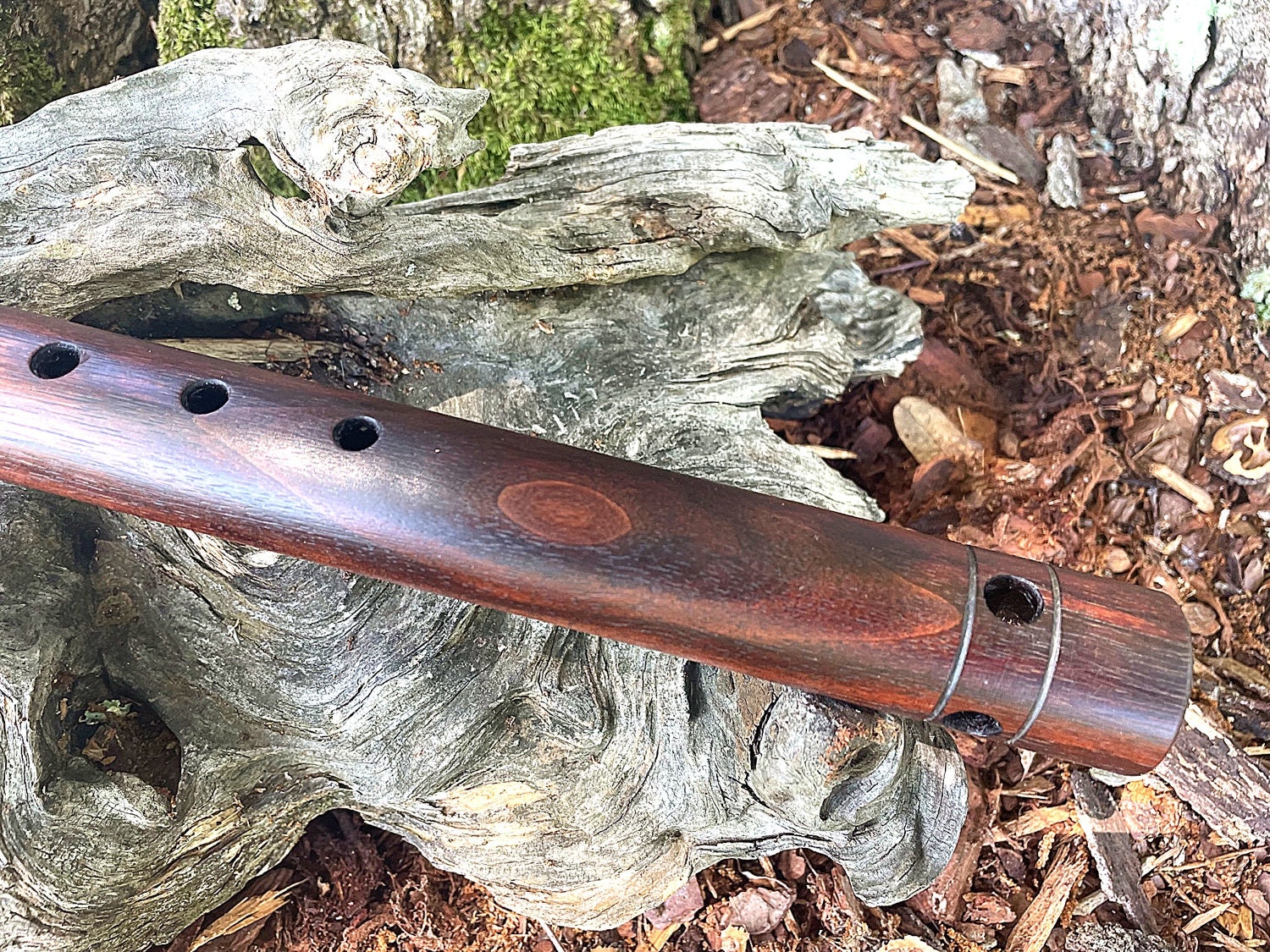 Walnut Key of Gm Native American Style Flute, Tree of Life Designs