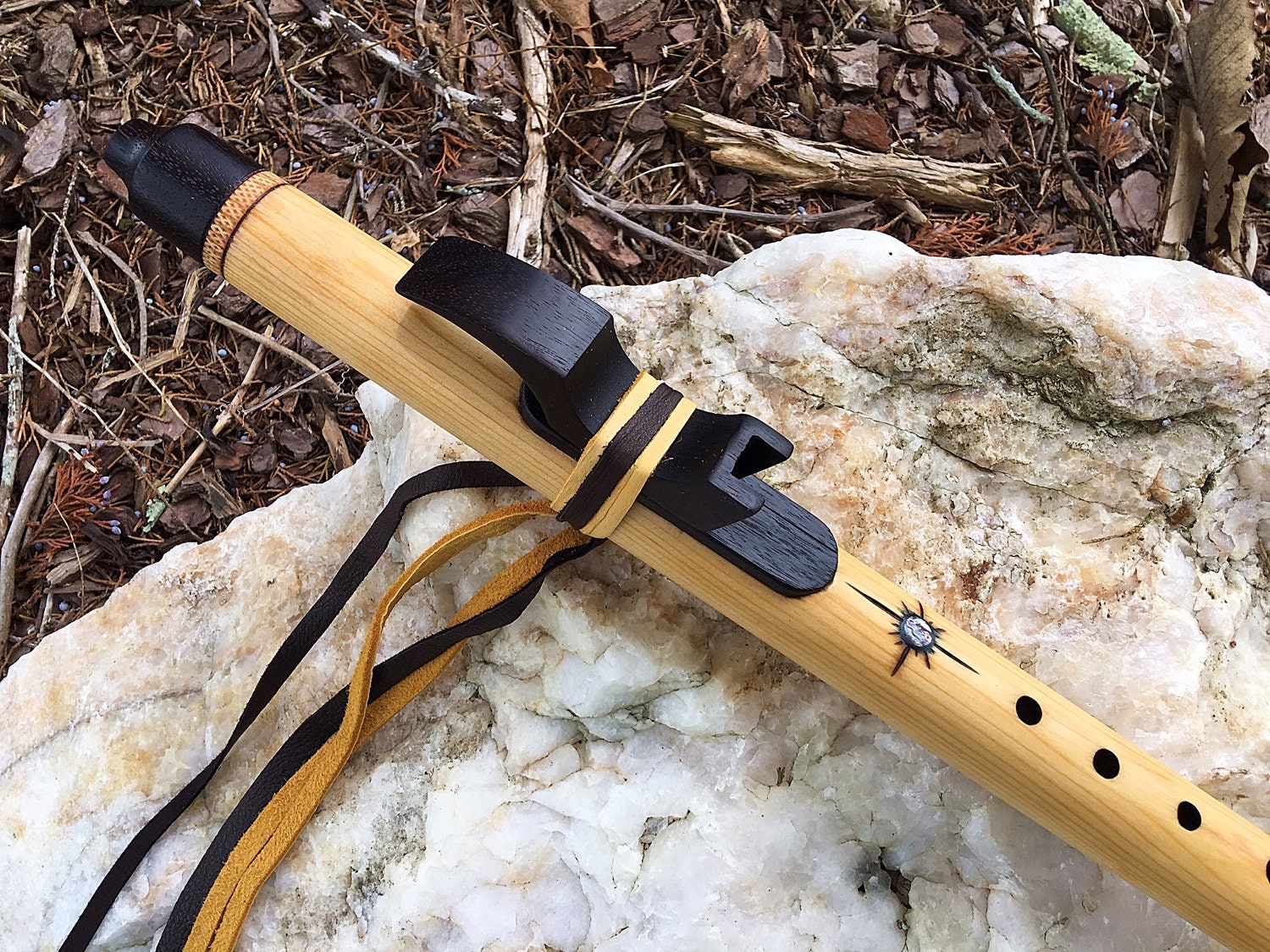 Native American Style Flute, Alaskan Yellow Cedar Key of Gm from Tree